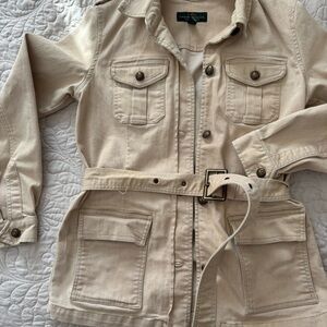 Ralph Lauren Tan military style Jacket with Belt